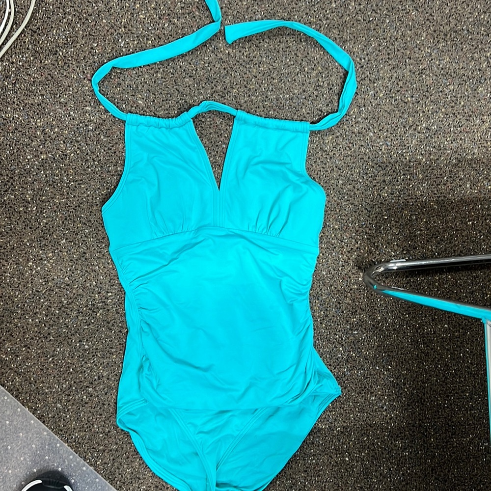 Tommy Bahama Turquoise One Piece Swimsuit 10